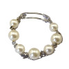 B-0551 New Fashion 3 Pcs Silver Plated Alloy Pearls Dangle Bracelet Set