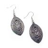 E-3524 Bohemian Fashion Popular Vintage Silver Hollow Carving Flower Earrings