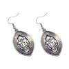 E-3524 Bohemian Fashion Popular Vintage Silver Hollow Carving Flower Earrings