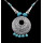 N-5670 New Fashion Bohemian Silver Plated Turquoise beads metal tube chain Pendant Necklace