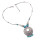 N-5670 New Fashion Bohemian Silver Plated Turquoise beads metal tube chain Pendant Necklace