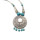 N-5670 New Fashion Bohemian Silver Plated Turquoise beads metal tube chain Pendant Necklace