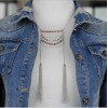 N-5667 New Fashion Gold Silver Plated Colorful Crystal Beads Long Tassel Chain Pendant Necklace