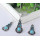 N-5668  E-3522 Bohemian style blue rhinestone turquoise gem stone jewelry sets, Tibetan silver oval rimous necklace earrings sets