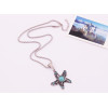 N-5666 E-3521 Bohemian style rhinestone turquoise gem stone jewelry sets Tibetan silver plated flower pendant necklace earrings sets For Women