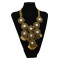 N-5689 Bohemia Vintage Turkish Gyspy Golden Silver Plated Big Gem Coin Pendant Choker Necklace luxury Statement Necklace