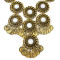 N-5689 Bohemia Vintage Turkish Gyspy Golden Silver Plated Big Gem Coin Pendant Choker Necklace luxury Statement Necklace