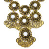 N-5689 Bohemia Vintage Turkish Gyspy Golden Silver Plated Big Gem Coin Pendant Choker Necklace luxury Statement Necklace