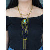 N-5699 The new European and American trade jewelry accessories multi-national wind turquoise tassel necklace chain pendant set
