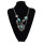 N-5697 New Fashion Bohemia Vintage Gyspy Silver Plated Big turquoise Pendant Chain Statement Necklace