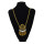 N-5707 Vintage Style sliver golden plated black beads crystal Rhinestone long Tassel leaf drop pendant statement necklace
