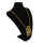 N-5707 Vintage Style sliver golden plated black beads crystal Rhinestone long Tassel leaf drop pendant statement necklace