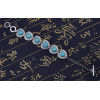 B-0567 New Fashion Vintage Silver Bangle Bracelet Jewelry Accessories Heart Shaped Nature Turquoise Stone Bracelet for Women