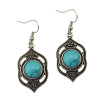 N-5709 New Fashion Turquoise Pendant Choker Necklace Bracelet Earrings Set for Women