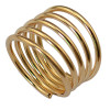 R-1239 New Arrival European Fashion Shiny Punk Polish Gold Stack Plain Band Midi Mid Finger Knuckle Rings Set for Women Rock Jewelry