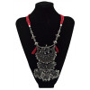 N-5717 European style multilayer resin beads back string with small bell with flower shape pendant necklace luxury Statement Necklace