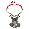 N-5717 European style multilayer resin beads back string with small bell with flower shape pendant necklace luxury Statement Necklace