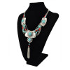 N-5357 European style silver/gold plated alloy Carving resin tassel necklace earring set
