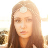 F-0267 European Fashion Silver Hair Chain Hair Band ThreeTassel Big Flower Hairband Wedding Headband Hair Accessories Jewelry For Women