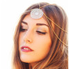 F-0267 European Fashion Silver Hair Chain Hair Band ThreeTassel Big Flower Hairband Wedding Headband Hair Accessories Jewelry For Women