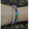 B-0571 Bohemian style vintage carved flower turquoise colorful bead leaf pendant bracelet cuff bangles