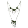 N-5724 New Fashion European Multilayer Nature Stone Tassel Charm Alloy Necklace