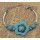 B-0569 Bohemian style turquoise bead carving flower vintage bracelet bangles for women