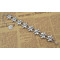 B-0566 Bohemian Vintage Silver Plated Coin Tassel Snowflake Shape Pendant Chain Bracelet Bangle Jewelry For Womens