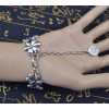 B-0566 Bohemian Vintage Silver Plated Coin Tassel Snowflake Shape Pendant Chain Bracelet Bangle Jewelry For Womens