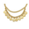 N-5718 New Fashion Bohemian Vintage Gold Coin Necklaces & Pendants Metal Link Chain Bib Collar Statement Necklace