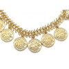 N-5718 New Fashion Bohemian Vintage Gold Coin Necklaces & Pendants Metal Link Chain Bib Collar Statement Necklace