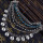 N-5728 New Fashion Bohemia Silver Plated Coin Fringe Multilayer Chain Charm Alloy Statement Necklace