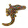 R-1243 New Design Vintage Bronze Exaggerate Colorful Rhinestone Punk Crocodile Head Rings Fashion Jewelry For Women