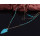N-5737 New Retro Fashion Drop Bohemain Arrow Blue Crystal Beaded Long Necklace