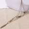 N-5742 Bohemain multilayer chain turquoise beads queen head coins leaf tassel pendant necklace