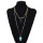 N-5737 New Retro Fashion Drop Bohemain Arrow Blue Crystal Beaded Long Necklace