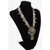 N-5735 Bohemian style silver chunky chain hollow out rhinestone plum flower bell ball tassel luxury shinning pendant necklace,boho chic beachy statement necklace