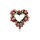 P-0189 New design fashion golden plated alloy full rhinestone Christmas heart shape Brooch flower brooch for womens jewelry