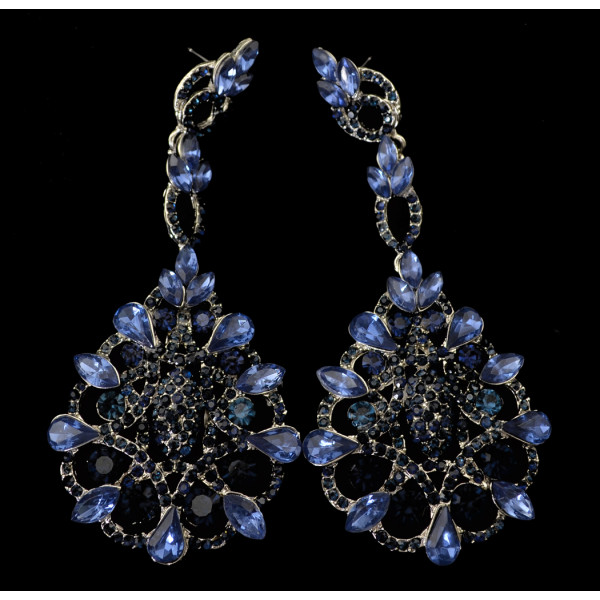 E-3562 New European Women Fashion Jewelry Luxury Crystal Long Dangling Earrings