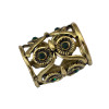 R-1253 New arrival Gold silver plated rhinestone owl eyes shape ringlike scarves buckle