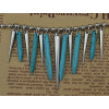 N-5750 New Arrive Bohemia Multilayer Chain Turquoise Rivet Tassel Statement Necklace