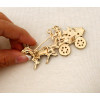 P-0190 American Style Fashion Gold Plated rhinestone beautiful lovely flower carriage Brooch Pin