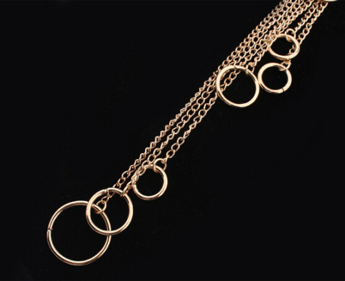 N-5756 New Arrival European Luxury Gold Plated Round Long Tassel Multilayer Sweater Chain Pendant Necklace for Women Jewelry