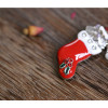 P-0191Fashion Red Cat Alloy Beautiful Lovely Christmas Brooch Pin