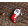 P-0191Fashion Red Cat Alloy Beautiful Lovely Christmas Brooch Pin