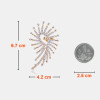 E-3556 European Style gold Plated branch shape crystal clip earrings fashion jewelry