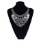 N-5762 New  Arrived  European  Women Fashion Coin Tassel  Silver  Plated  Statement Necklace