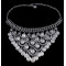N-5762 New  Arrived  European  Women Fashion Coin Tassel  Silver  Plated  Statement Necklace