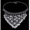 N-5762 New  Arrived  European  Women Fashion Coin Tassel  Silver  Plated  Statement Necklace