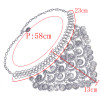 N-5762 New  Arrived  European  Women Fashion Coin Tassel  Silver  Plated  Statement Necklace
